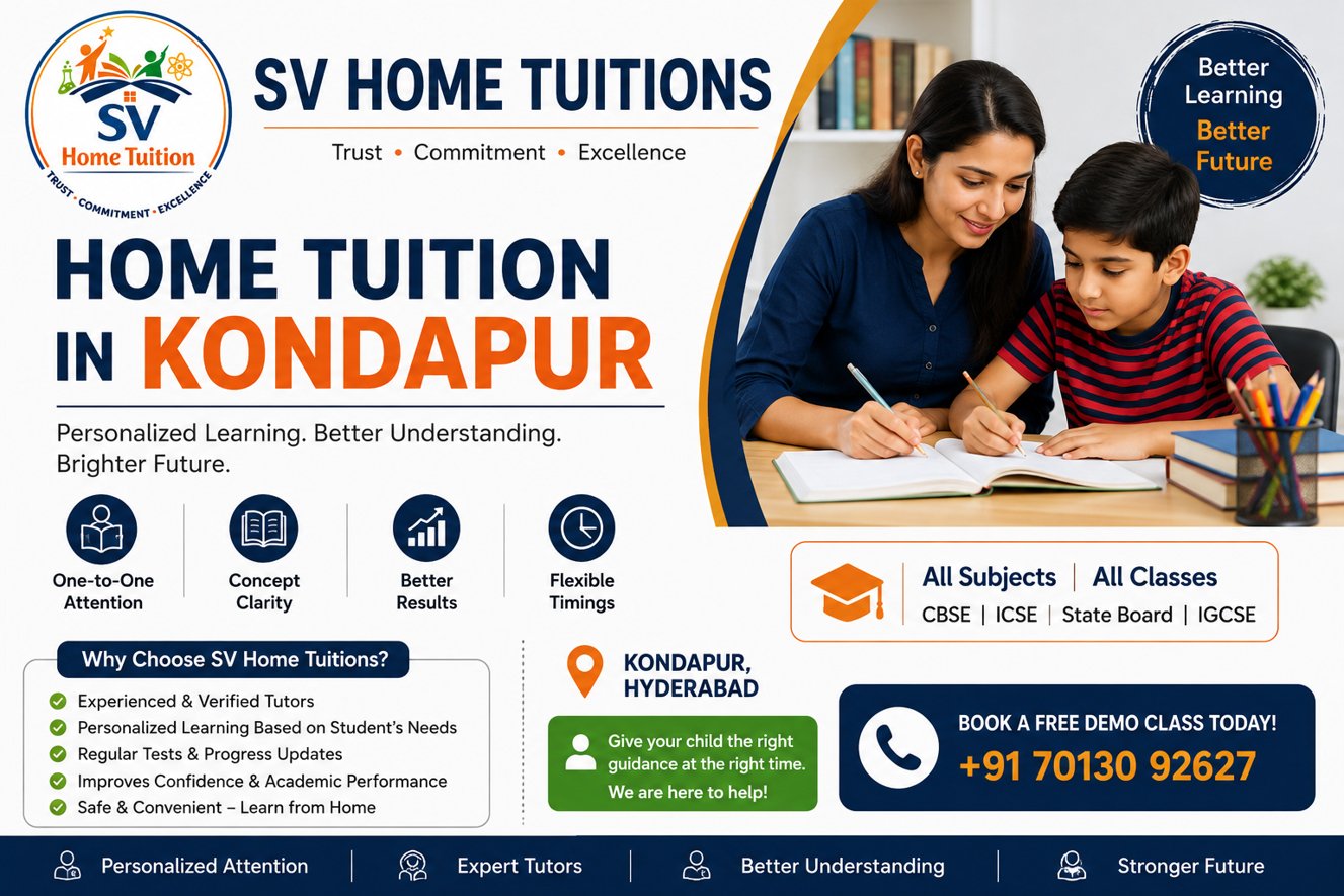 Best Home Tuitions In kondapur | SV Home Tuitions
